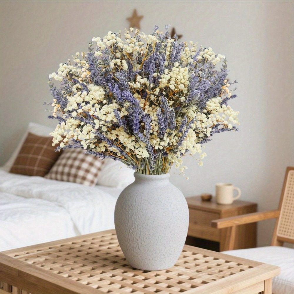 Baby Breath Dried - Buquê de flores secas de lavanda