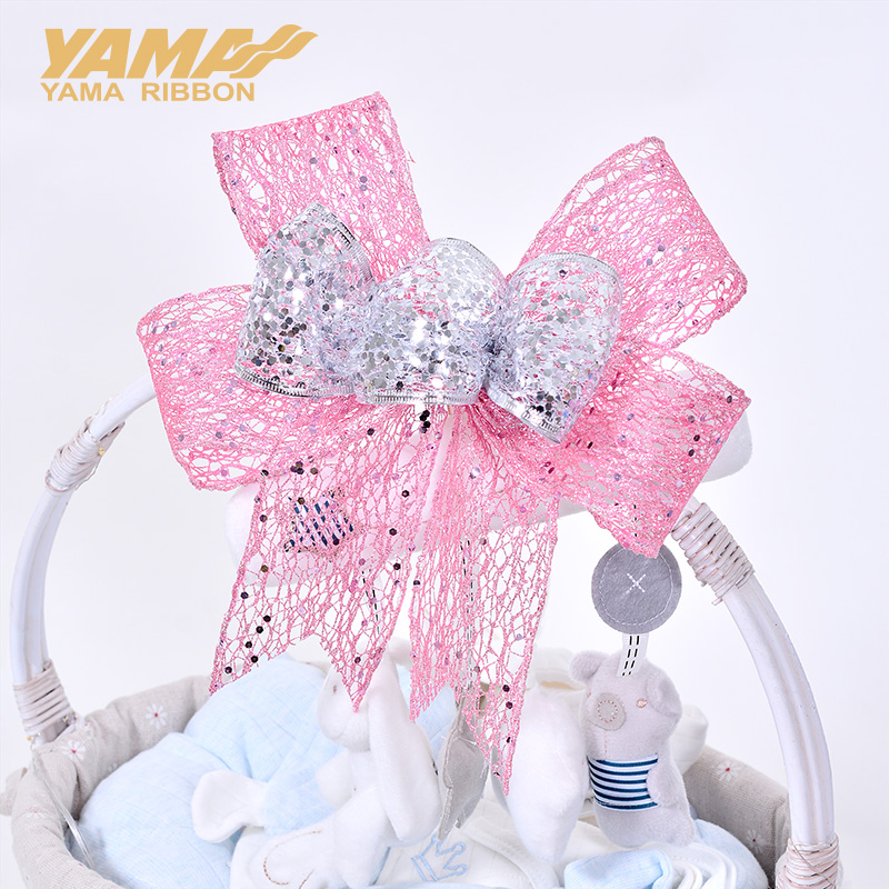 Ribbon Organza Roll - YAMA 10 jardas/rolo 63mm lantejoulas com