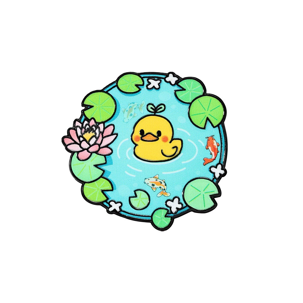 Broches de esmalte com desenho - Flower Frog Pin avaliação e preço