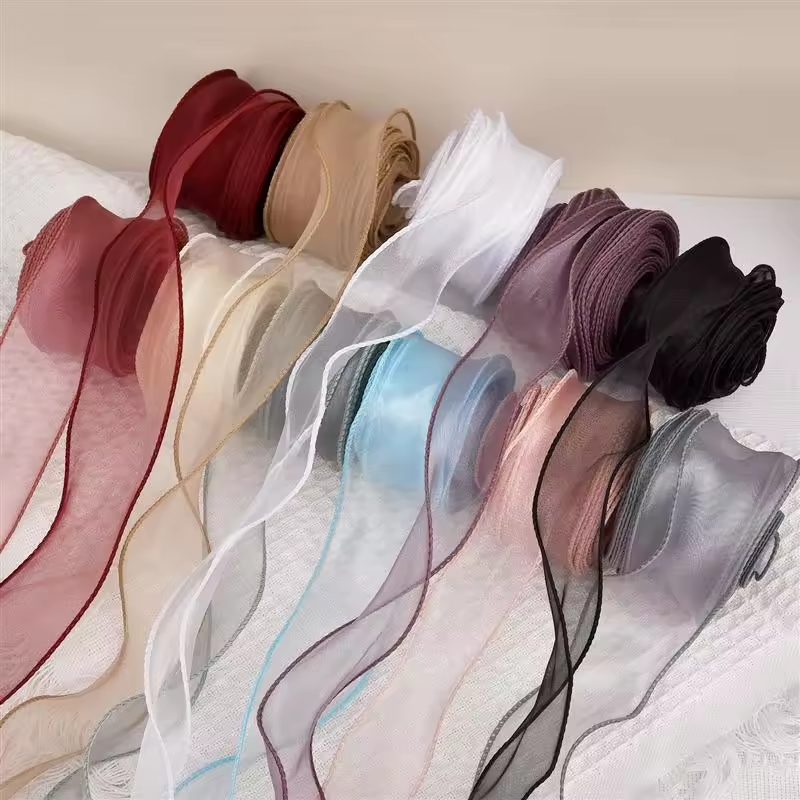 Fita de Chiffon Transparente d - Ribbon Organza Roll avaliação e preço
