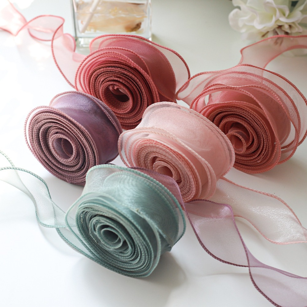 Rolo de fita de cetim para buq - Ribbon Organza Roll avaliação e preço