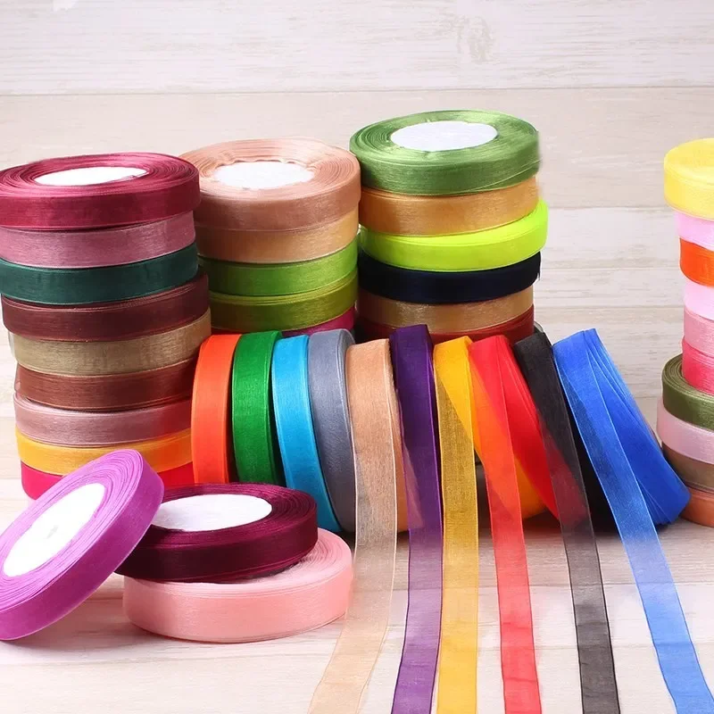 Fita de Organza 15mm 50 Jardas - Ribbon Organza Roll avaliação e preço