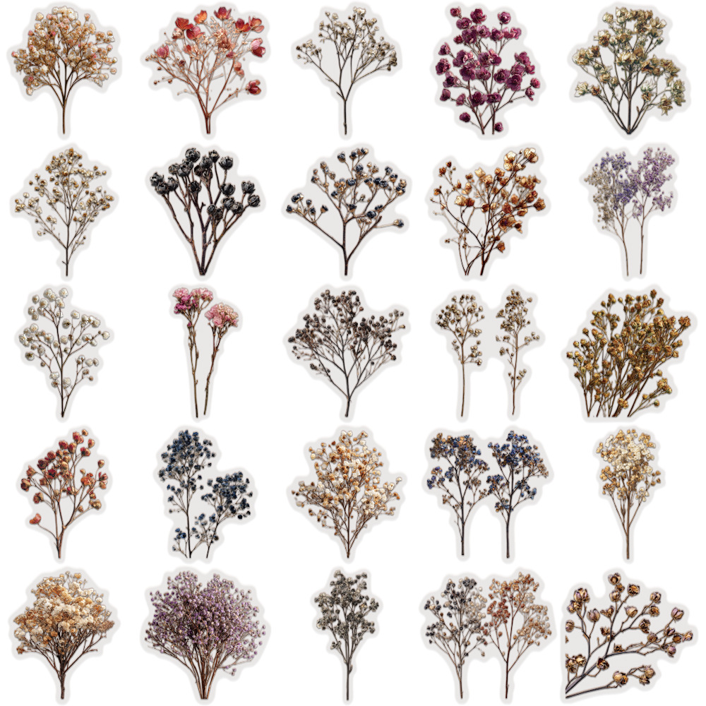 50 Adesivos Decorativos Vintag - Baby Breath Dried avaliação e preço