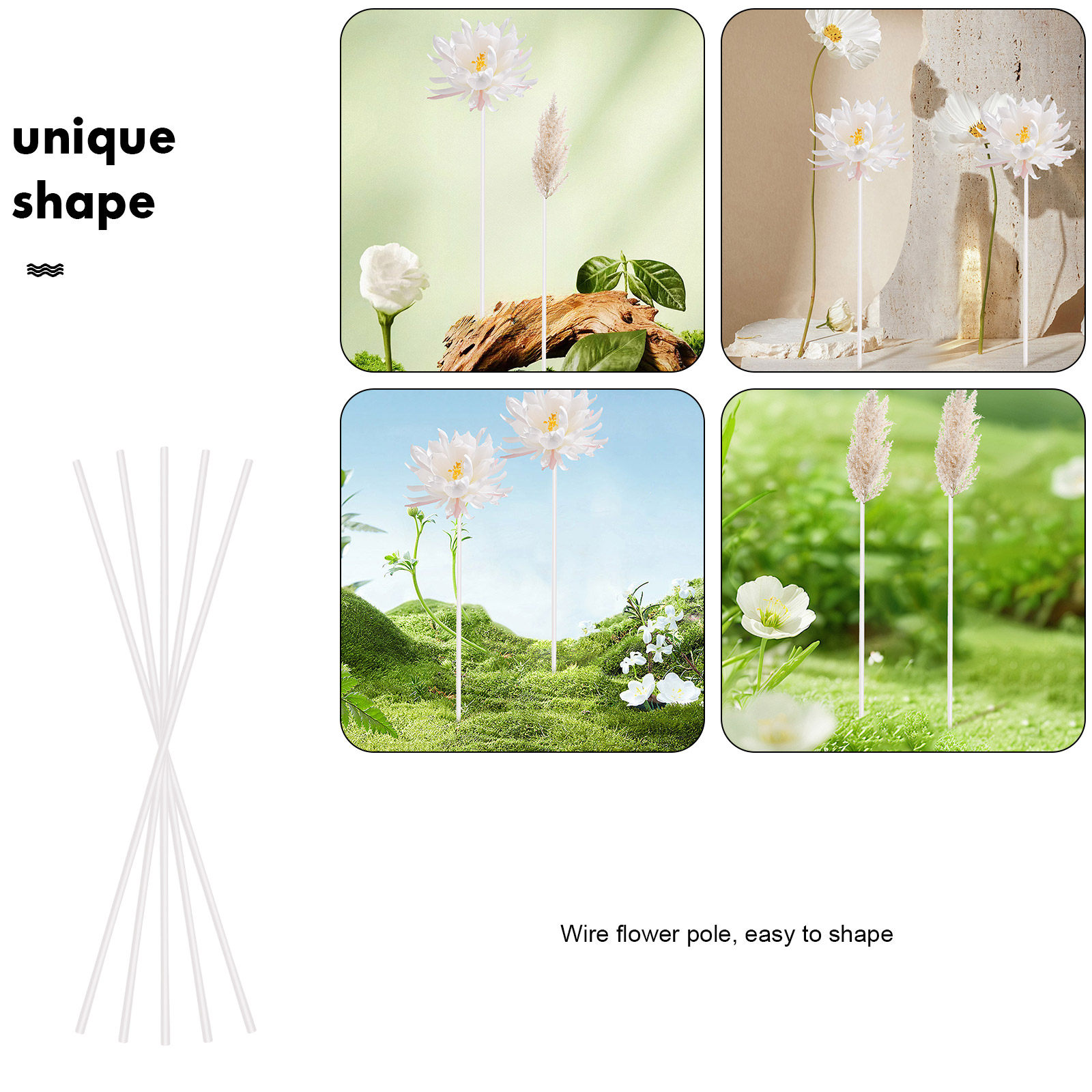 40 unidades de hastes de arame - Wire Stem Florist avaliação e preço