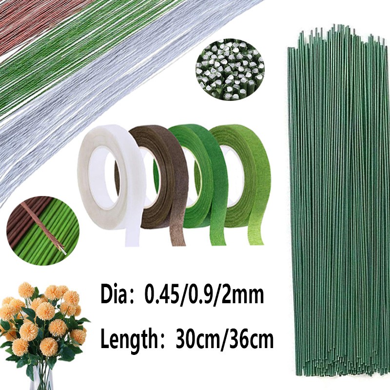 Hastes de fio floral verde cla - Wire Stem Florist avaliação e preço