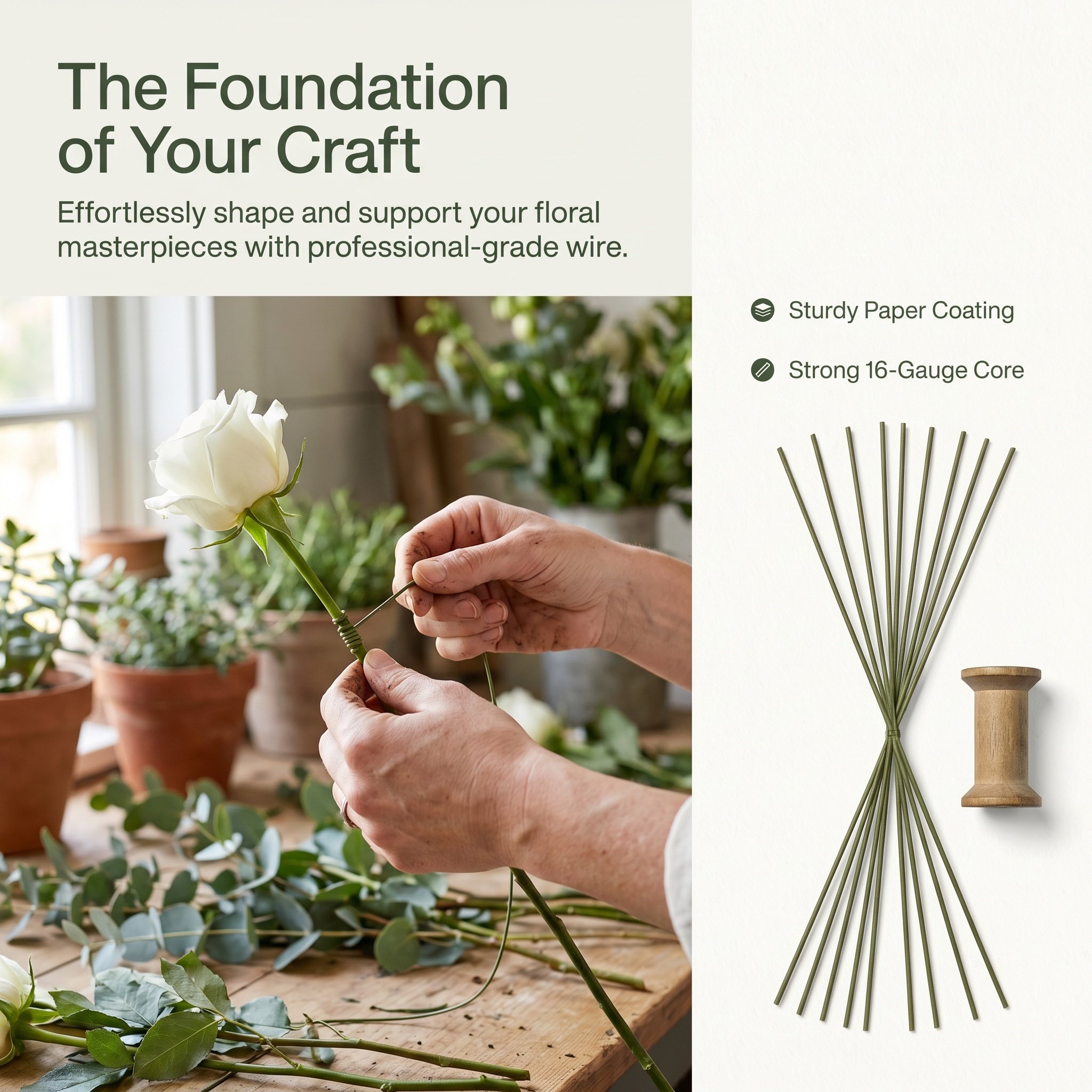 100 Peças de Arame Floral de F - Wire Stem Florist avaliação e preço
