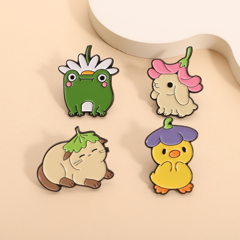 Flores folha chapéu esmalte pi - Flower Frog Pin avaliação e preço