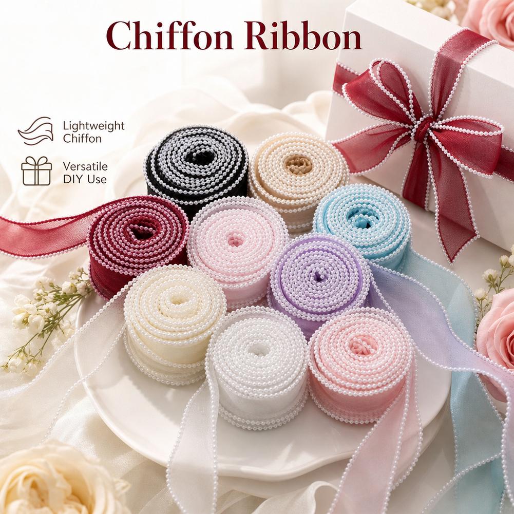 5 Jardas/Rolo de Fita de Organ - Ribbon Organza Roll avaliação e preço