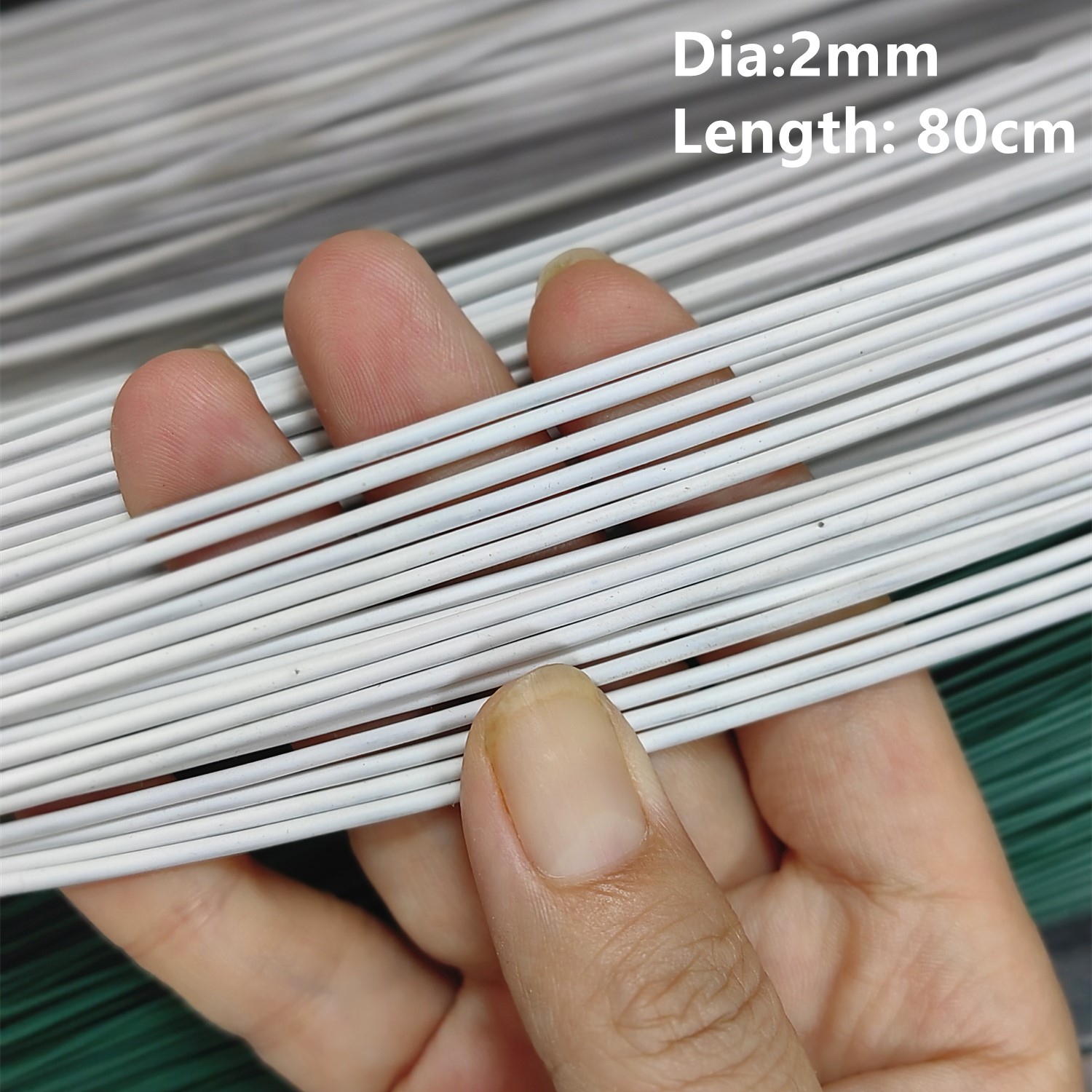 2 #   2mm/1.2mm 30 peças 80cm  - Wire Stem Florist avaliação e preço